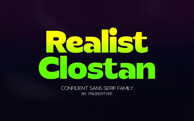Clostan Realis specimen from Propertype Fonts