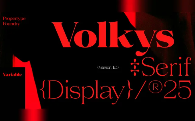 Volkys Serif specimen from Propertype Fonts