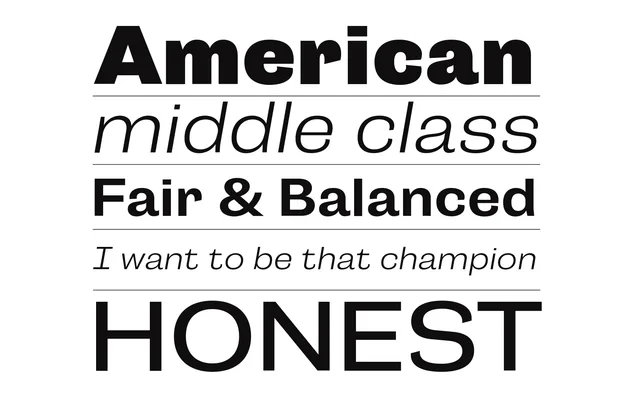 Campaign specimen from PS Type Lab