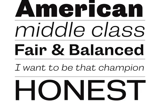Campaign specimen from PS Type Lab
