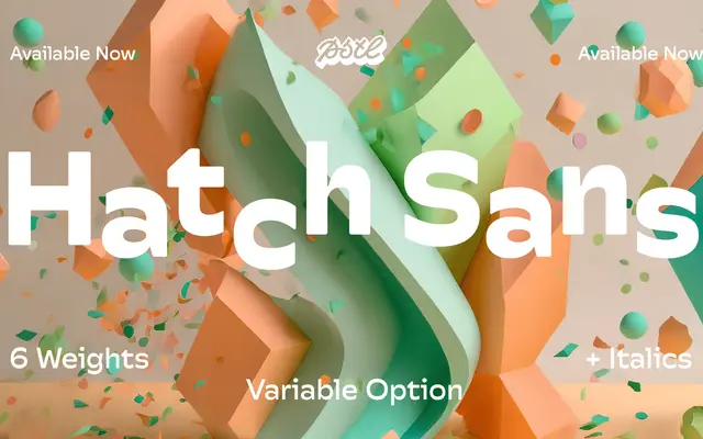 Hatch Sans specimen from PS Type Lab