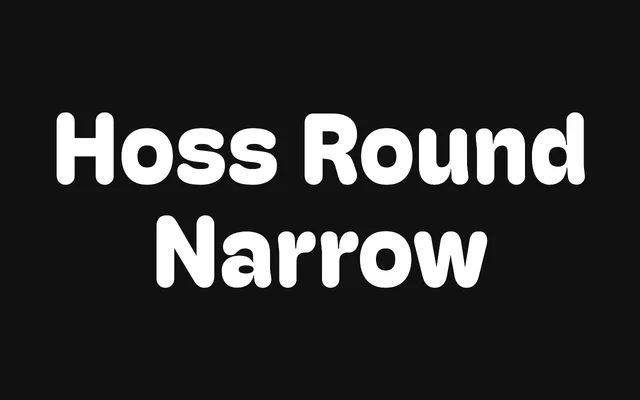 Hoss Round Narrow specimen from PS Type Lab