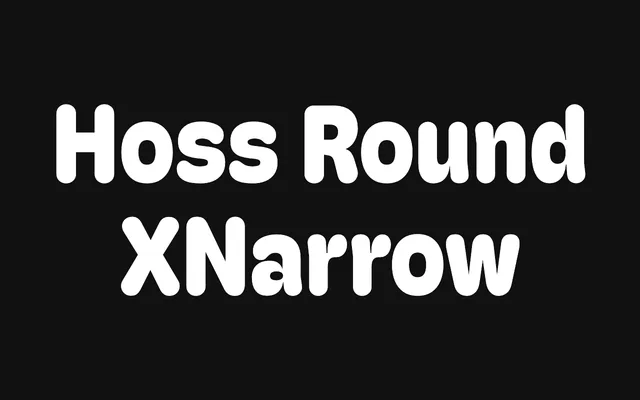 Hoss Round XNarrow specimen from PS Type Lab