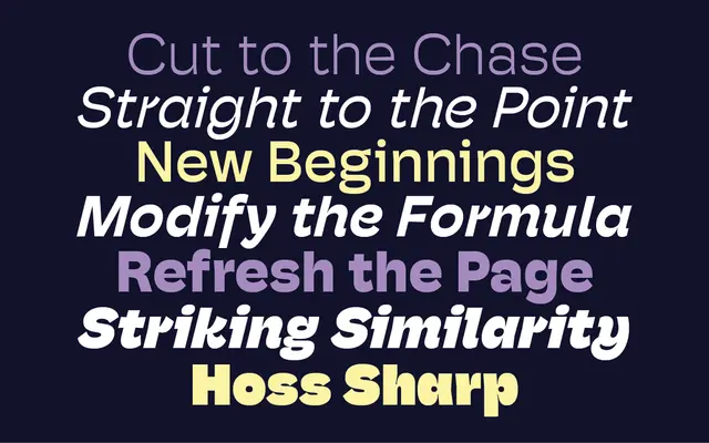Hoss Sharp specimen from PS Type Lab