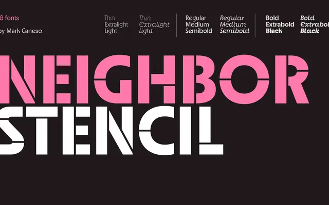 Neighbor Stencil specimen from PS Type Lab