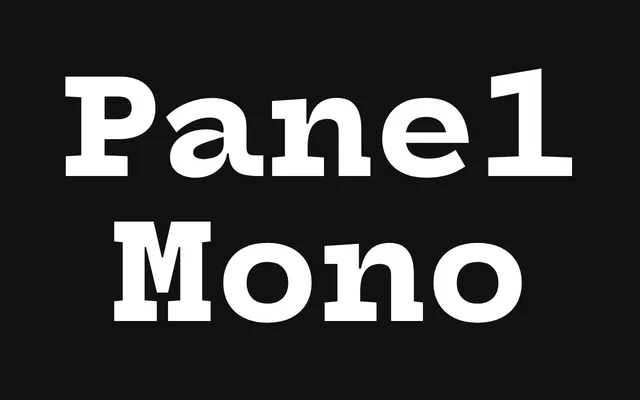 Panel Mono specimen from PS Type Lab