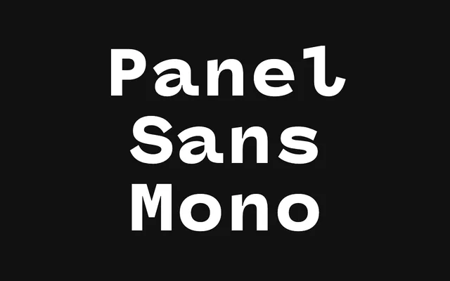Panel Sans Mono specimen from PS Type Lab