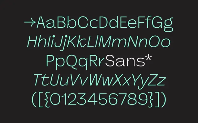 Panel Sans Mono specimen from PS Type Lab