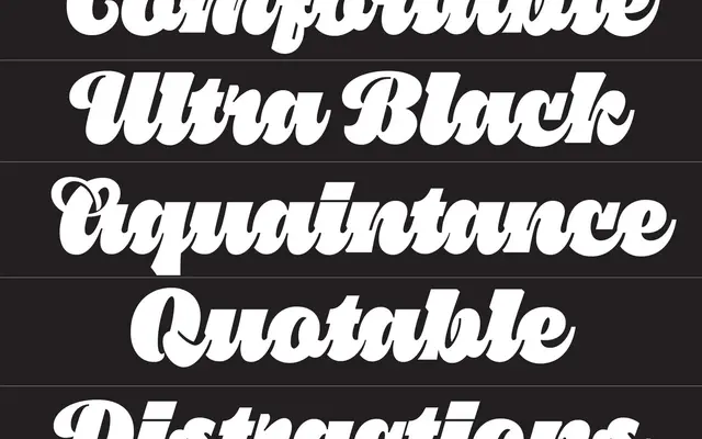 Pika Ultra Script specimen from PS Type Lab