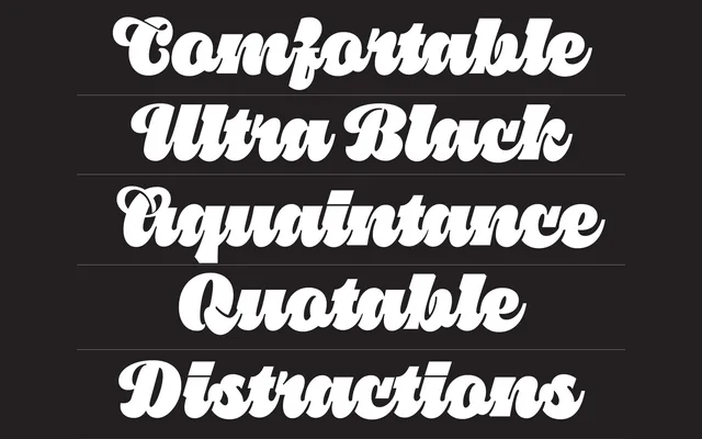 Pika Ultra Script specimen from PS Type Lab
