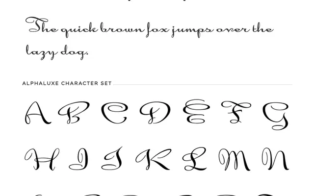 Alphaluxe specimen from PSY/OPS Type Foundry
