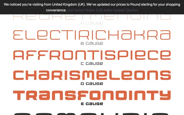 Armchair Modern specimen from PSY/OPS Type Foundry