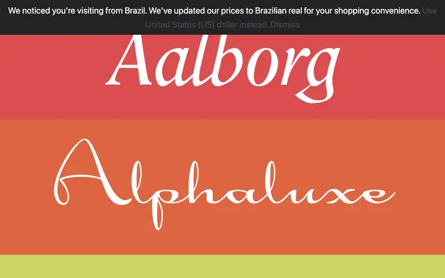 Classic specimen from PSY/OPS Type Foundry