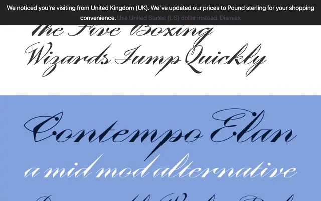 Contempo Élan specimen from PSY/OPS Type Foundry