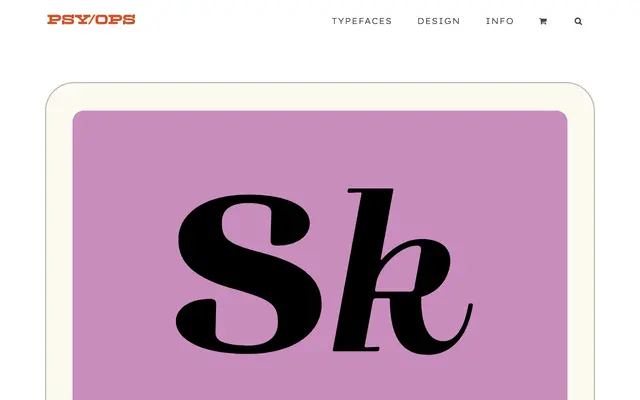 Diodati specimen from PSY/OPS Type Foundry
