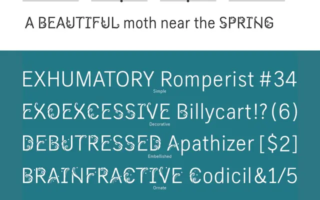 HaruNami specimen from PSY/OPS Type Foundry