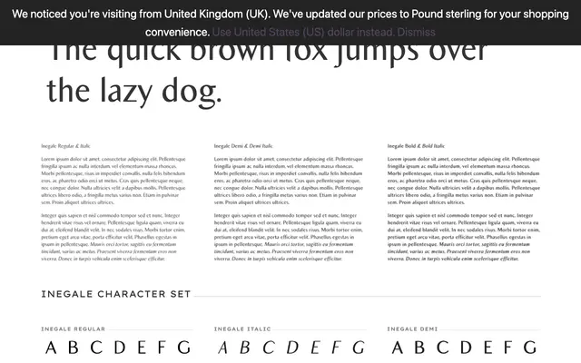 Inegale specimen from PSY/OPS Type Foundry
