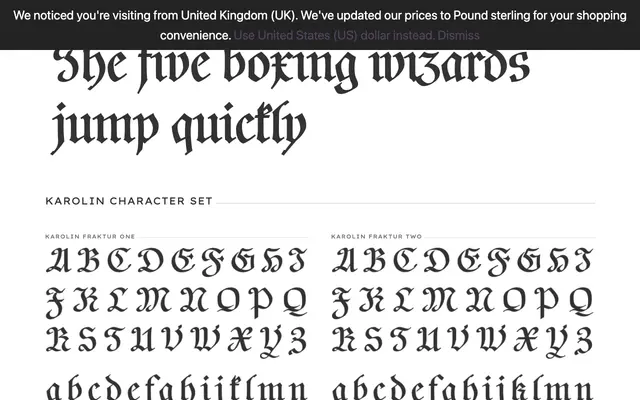 Karolin specimen from PSY/OPS Type Foundry