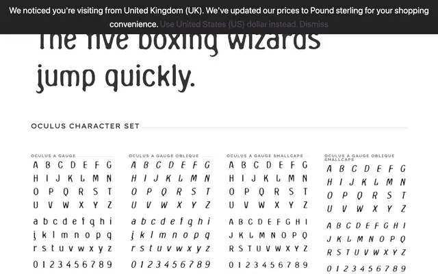 Oculus specimen from PSY/OPS Type Foundry