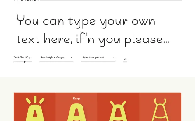 Ranchstyle specimen from PSY/OPS Type Foundry