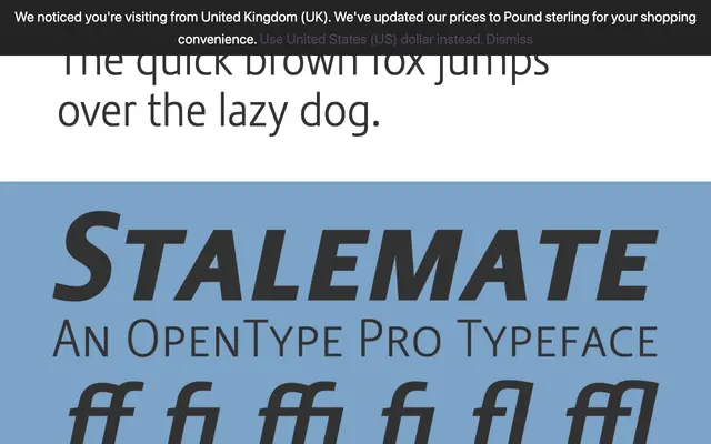 Stalemate Pro specimen from PSY/OPS Type Foundry