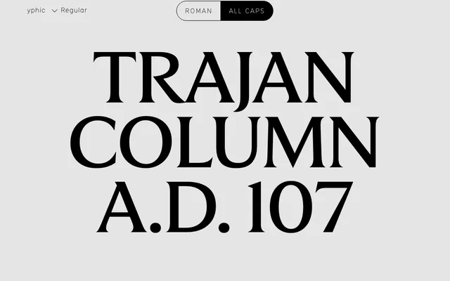 Glyphic specimen from Public Letters