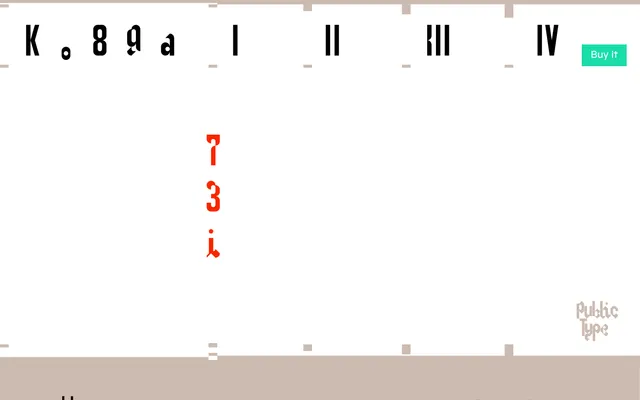 K73r specimen from Public Type