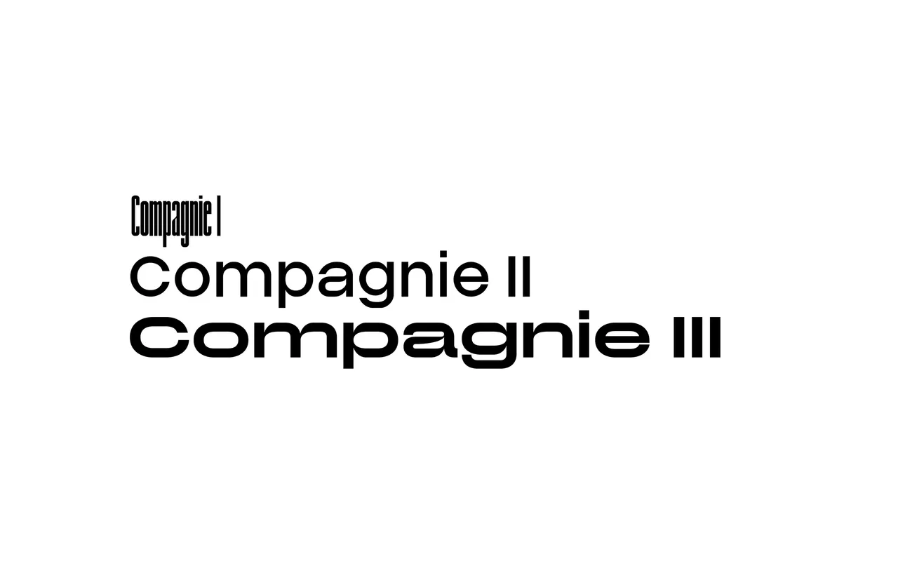 Compagnie specimen from Pyte Foundry