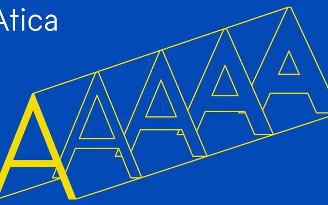 Atica specimen from R-Typography