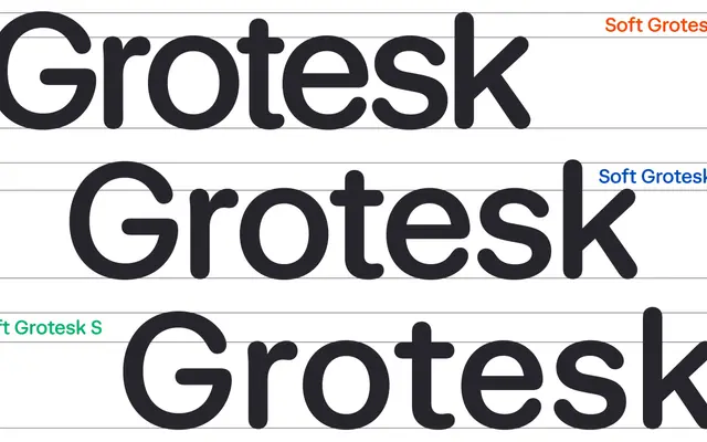Soft Grotesk L specimen from R-Typography