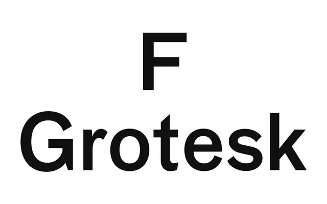 F Grotesk specimen from Radim Pesko