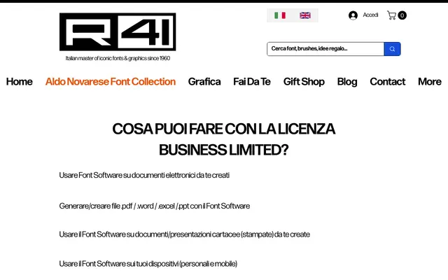 Riassunto EULA Business specimen from Reber R41