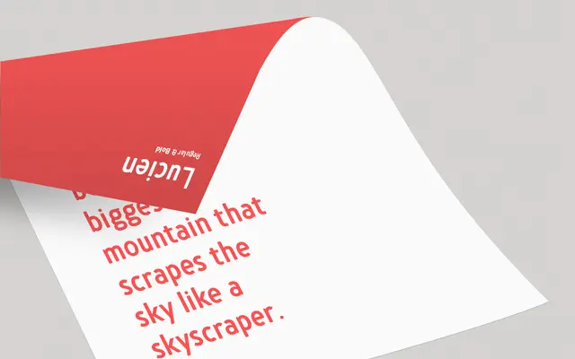 Lucien specimen from Regular Bold Italic