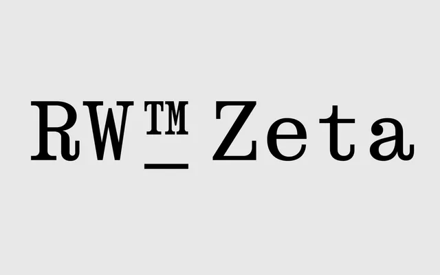 RL Zeta specimen from Regular Lines Type Foundry