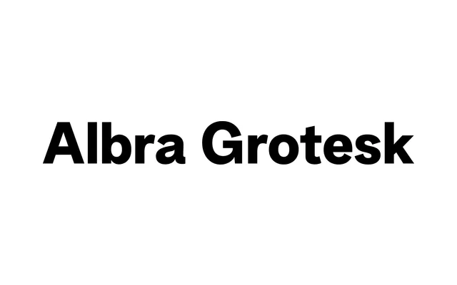 Albra Grotesk specimen from Rellence