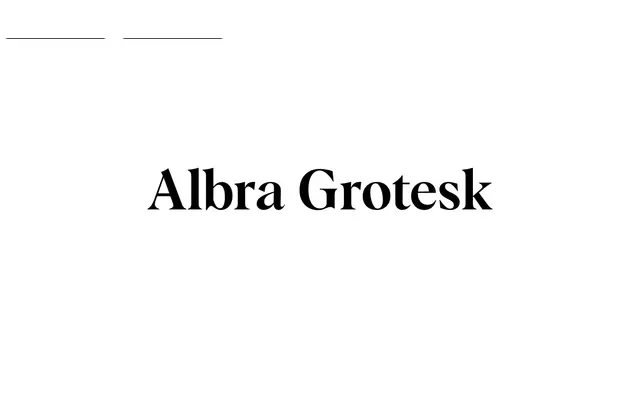 Albra Grotesk specimen from Rellence