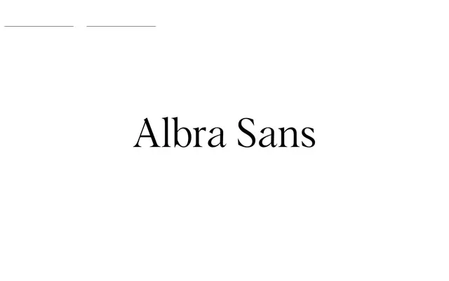 Albra Sans specimen from Rellence