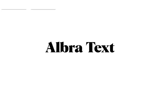 Albra Text specimen from Rellence