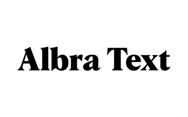 Albra Text specimen from Rellence