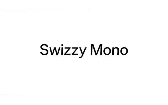 Swizzy Mono specimen from Rellence