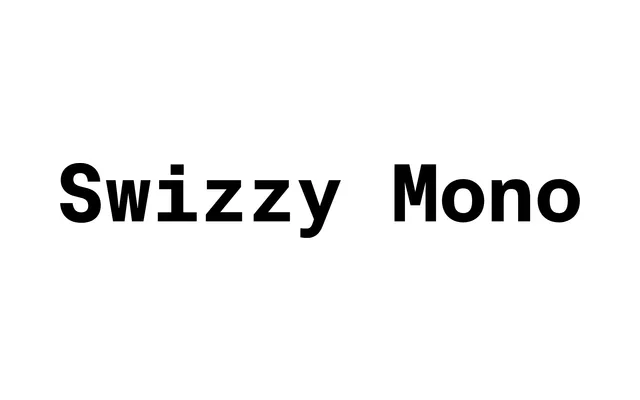 Swizzy Mono specimen from Rellence