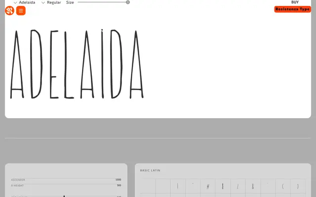 Adelaida specimen from Resistenza Type