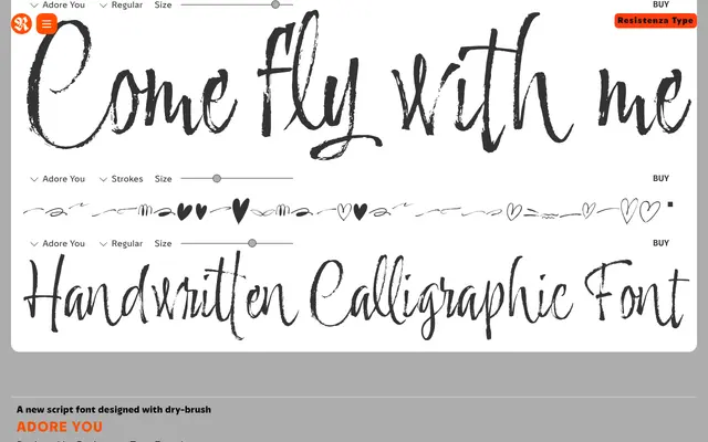 Adore You specimen from Resistenza Type