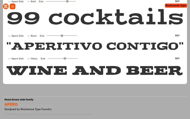 Apero Slab specimen from Resistenza Type