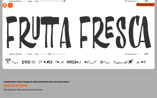 Beach Please specimen from Resistenza Type
