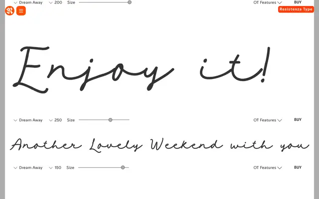 Dream Away specimen from Resistenza Type