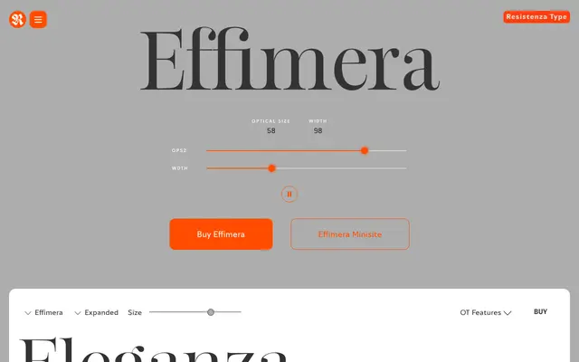 Effimera specimen from Resistenza Type
