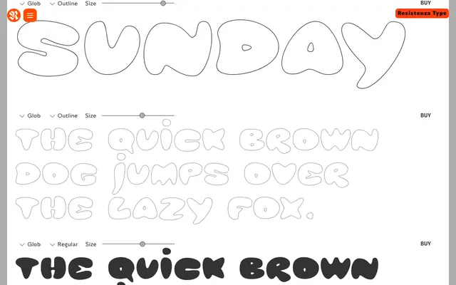 Glob specimen from Resistenza Type