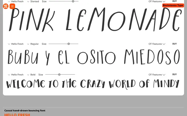 Hello Fresh specimen from Resistenza Type