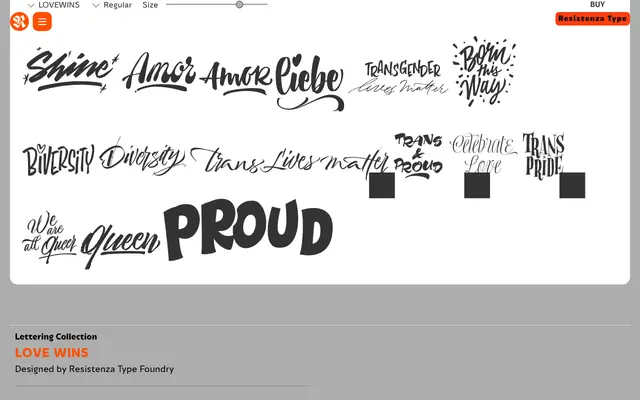 Lovewins specimen from Resistenza Type